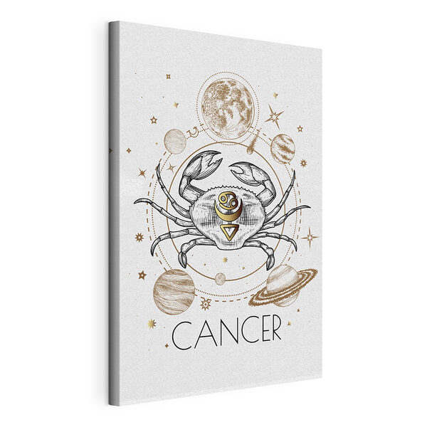 Signe du zodiaque du cancer avec les planètes et les étoiles Tableaux Signe du zodiaque du cancer avec les planètes et les étoiles