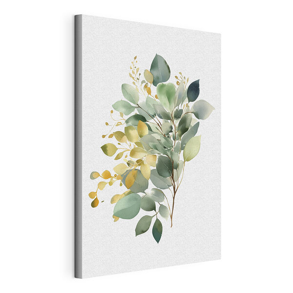Tableaux Aquarelle d'une branche avec des feuilles