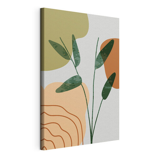 Plante abstraite avec des tons de terre Tableaux Plante abstraite avec des tons de terre