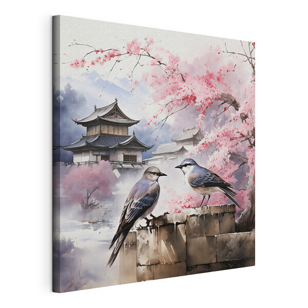 Oiseau assis sur un mur Tableaux Oiseau assis sur un mur