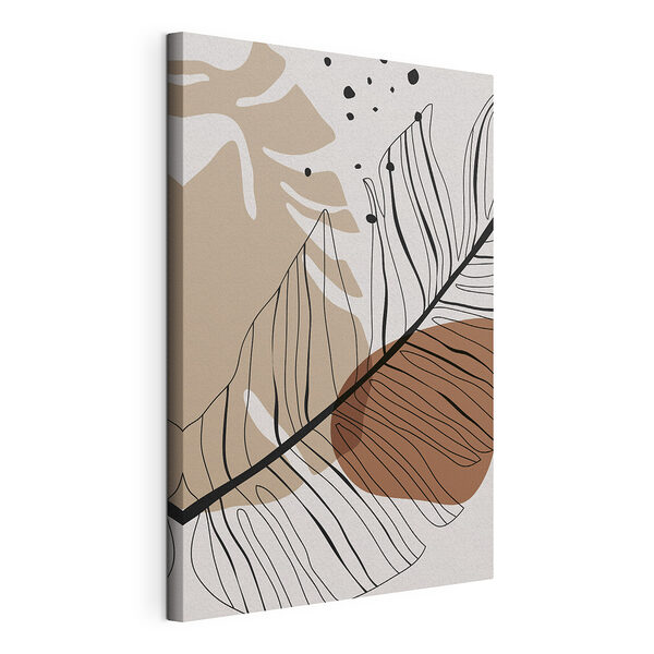 Feuilles abstraites avec des tons de terre Tableaux Feuilles abstraites avec des tons de terre