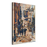 Tableaux Paysage urbain abstrait aux couleurs chaudes