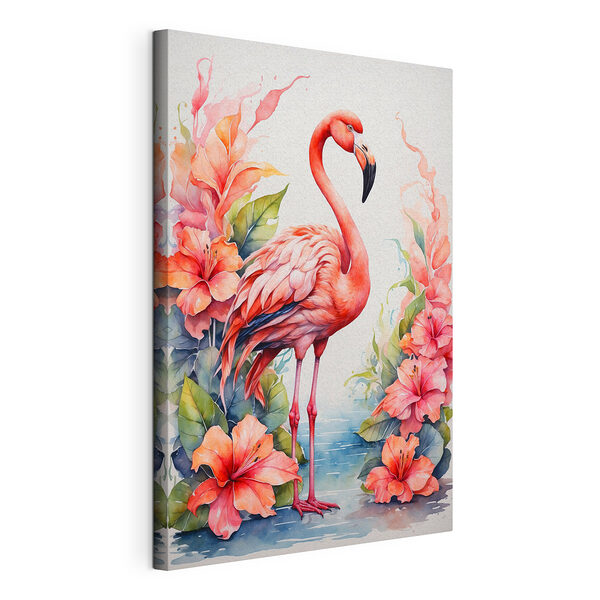 Tableaux Peinture d'un flamant rose