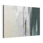 Tableaux Coups de pinceau abstraits en blanc et sarcelle