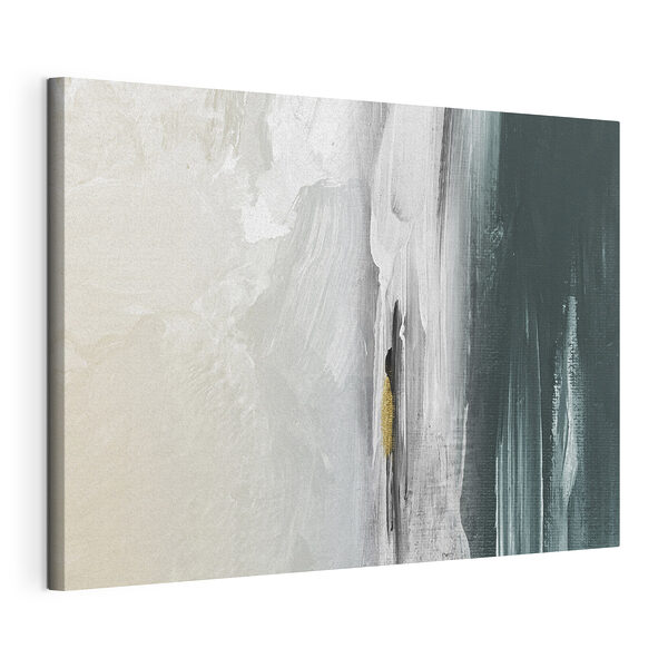 Coups de pinceau abstraits en blanc et sarcelle Tableaux Coups de pinceau abstraits en blanc et sarcelle