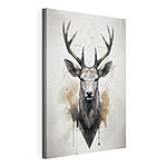 Tableaux Cerf avec bois en polypropylène