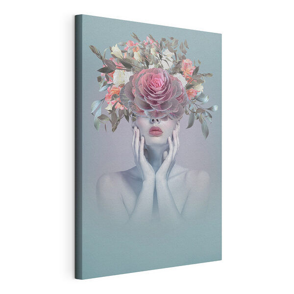 Tableaux Femme avec des fleurs sur la tête