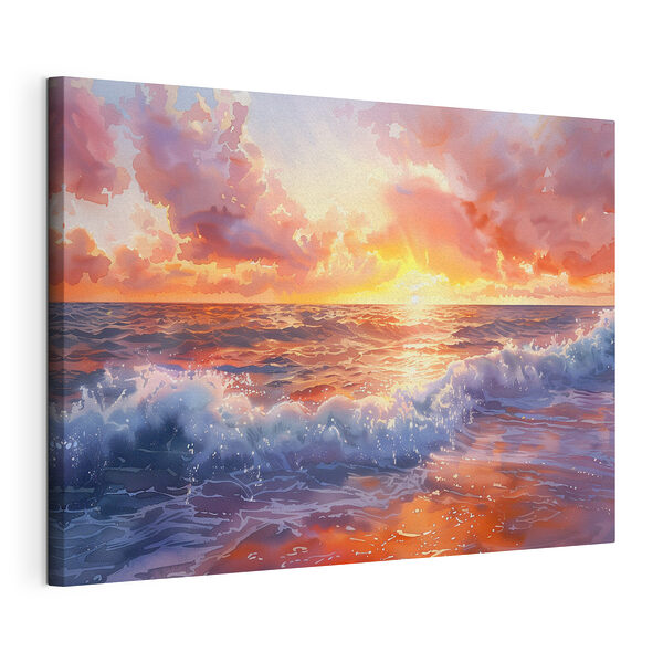 Coucher de soleil sur l'océan Tableaux Coucher de soleil sur l'océan