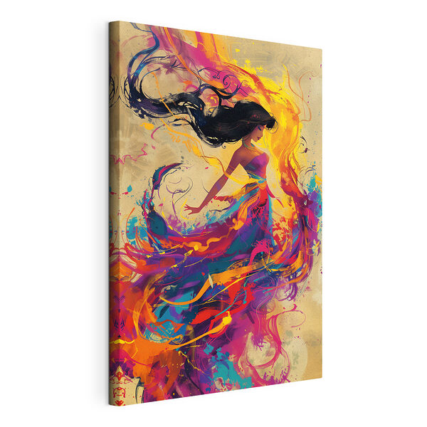 Tableaux Femme aux longs cheveux noirs