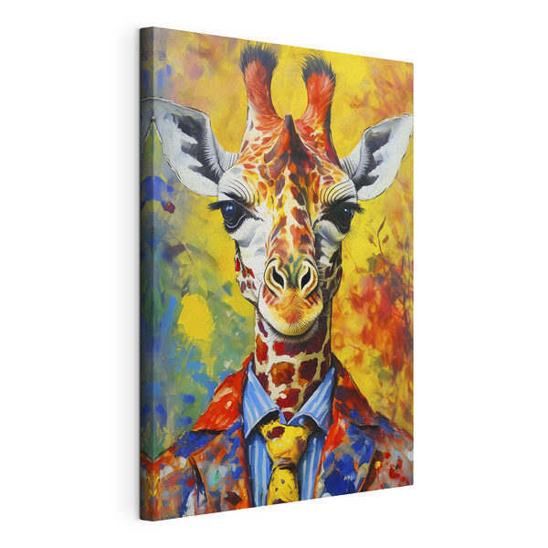 Peinture d'une girafe Tableaux Peinture d'une girafe