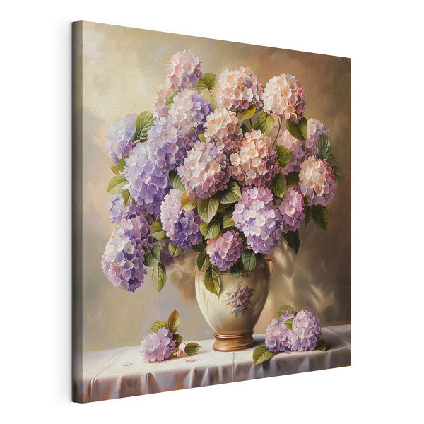 Bouquet d'hortensias pastel dans un vase Tableaux Bouquet d'hortensias pastel dans un vase