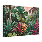 Tableaux Feuillage tropical sous un ciel rosé