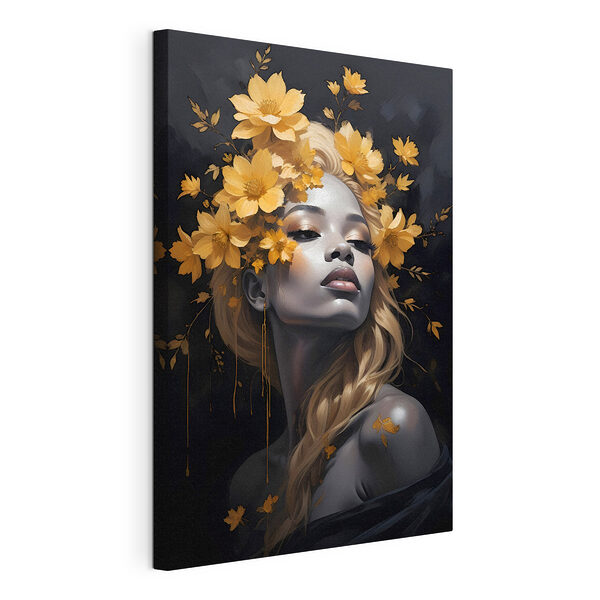 Des fleurs rayonnantes couronnent une élégance sereine Tableaux Des fleurs rayonnantes couronnent une élégance sereine