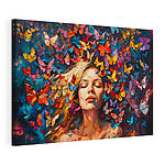 Tableaux Peinture d'une femme avec des papillons