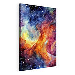 Tableaux Galaxie colorée avec des étoiles