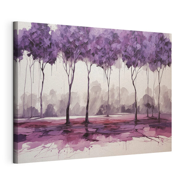 Tableaux Peinture d'arbres aux feuilles violettes