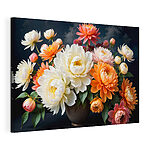 Tableaux Vase de fleurs avec un ciel nuageux