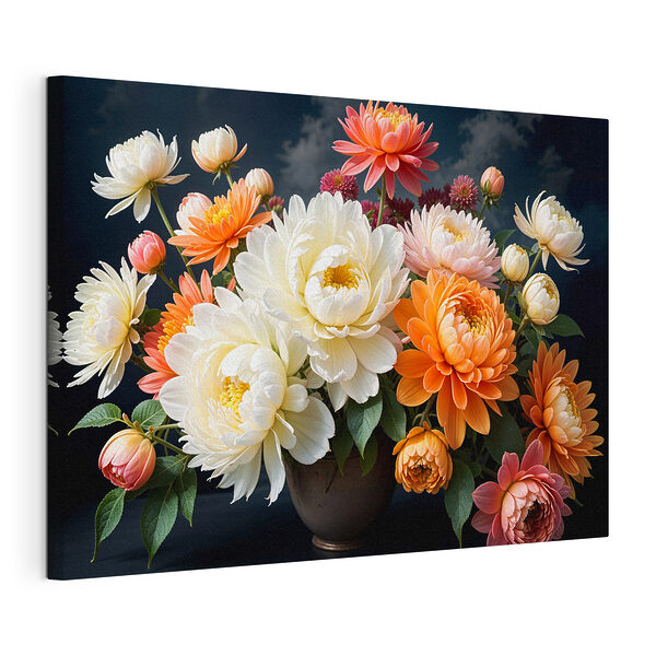 Vase de fleurs avec un ciel nuageux Tableaux Vase de fleurs avec un ciel nuageux