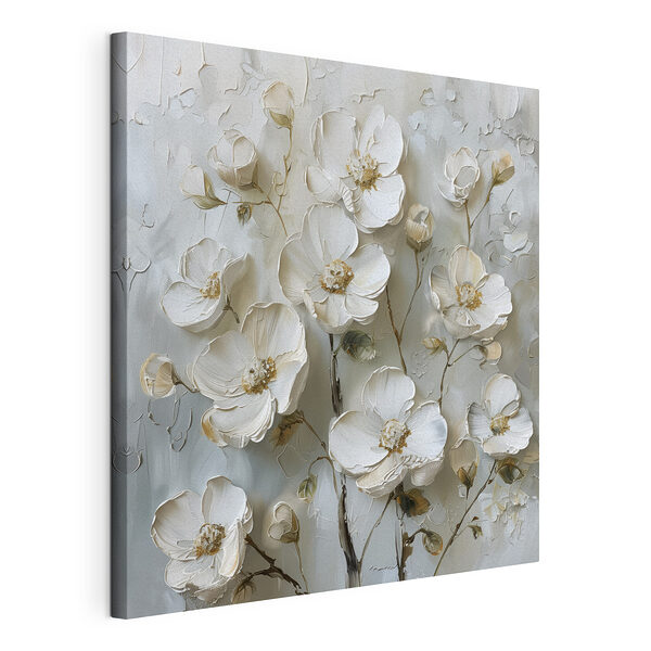 Tableaux Peinture de fleurs blanches