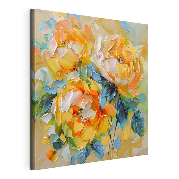 Peinture de fleurs sur toile Tableaux Peinture de fleurs sur toile