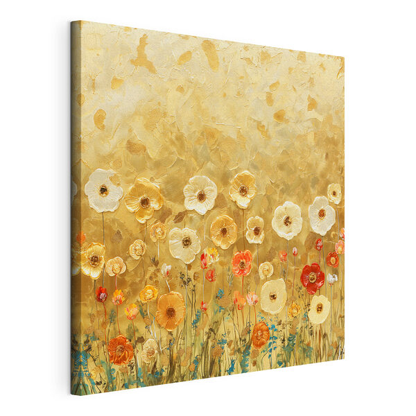 Tableaux Peinture de fleurs sur un mur