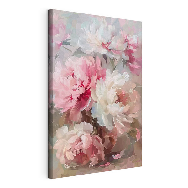 Peinture de fleurs roses et blanches Tableaux Peinture de fleurs roses et blanches