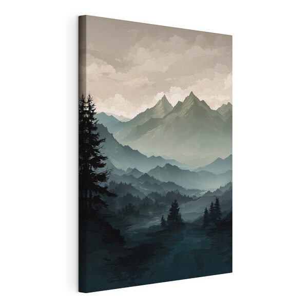 Paysage de montagnes et d'arbres Tableaux Paysage de montagnes et d'arbres