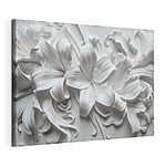 Tableaux Fleur blanche sur une surface blanche