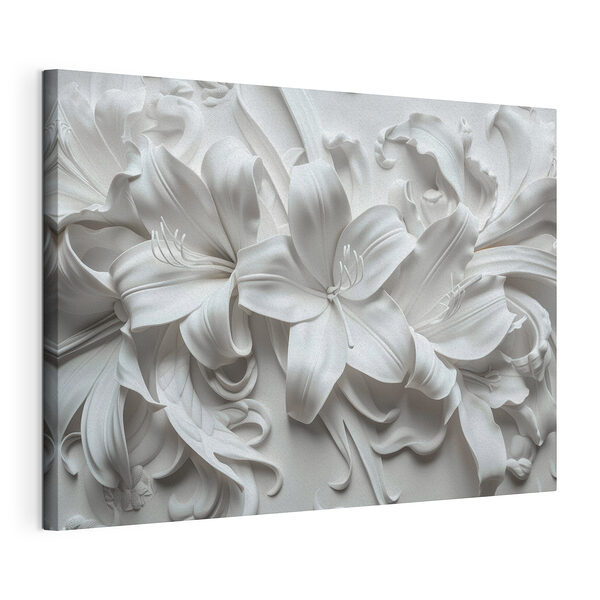 Fleur blanche sur une surface blanche Tableaux Fleur blanche sur une surface blanche