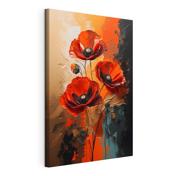 Peinture de fleurs rouges Tableaux Peinture de fleurs rouges