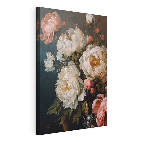 Peinture de fleurs blanches et roses Tableaux Peinture de fleurs blanches et roses