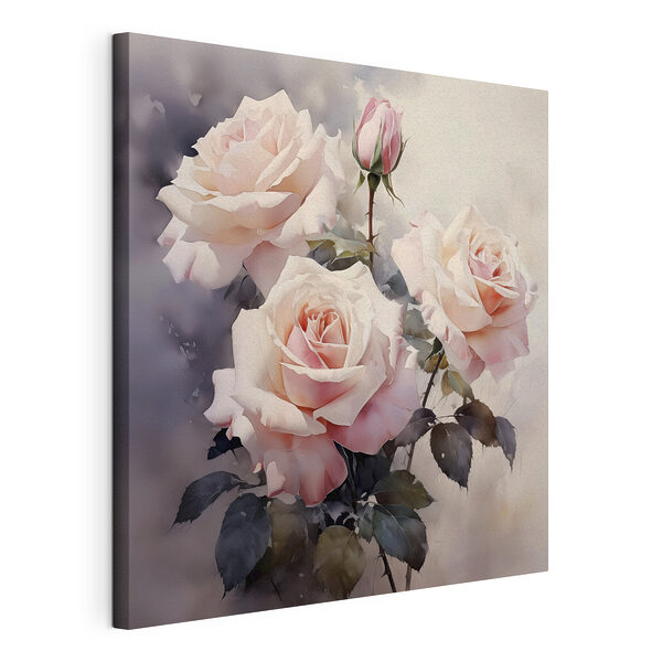 Tableaux Groupe de roses roses