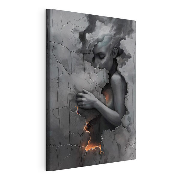 Femme avec le visage dans un mur Tableaux Femme avec le visage dans un mur