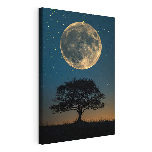 Tableaux Arbre et lune dans le ciel
