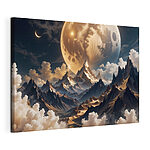 Tableaux Lune sur les montagnes et les nuages