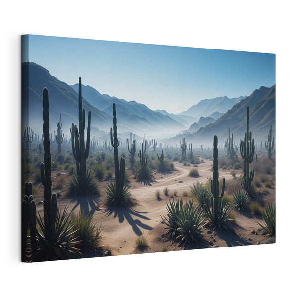 Cactus dans un désert Tableaux Cactus dans un désert