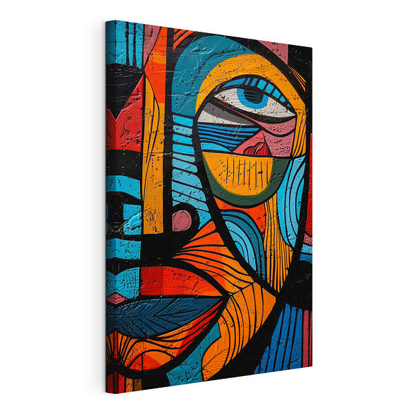 Peinture colorée d'un visage Tableaux Peinture colorée d'un visage