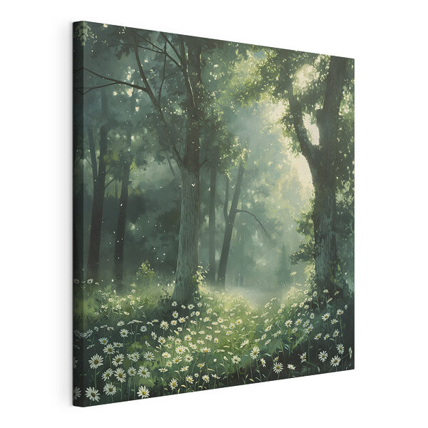 Forêt avec arbres et fleurs Tableaux Forêt avec arbres et fleurs