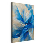 Tableaux Fleur tourbillonnante bleue et blanche