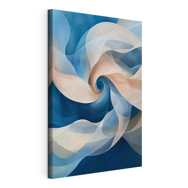 Tableaux Motif tourbillonnant bleu et blanc