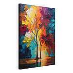 Tableaux Canvas prints Painting of trees with colorful leaves