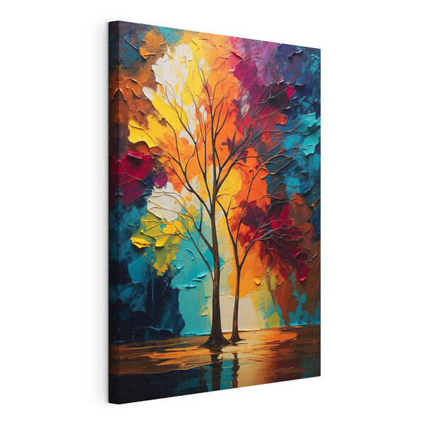 Canvas prints Painting of trees with colorful leaves Tableaux Canvas prints Painting of trees with colorful leaves