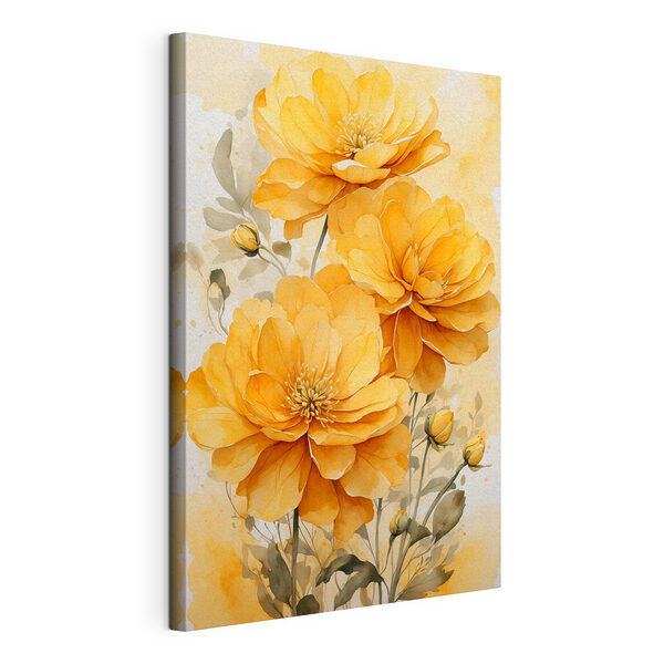 Tableaux Canvas prints Painting of orange flowers