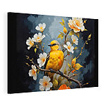 Tableaux Oiseau sur une branche avec des fleurs