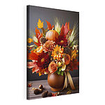 Tableaux Vase de fleurs et de citrouilles