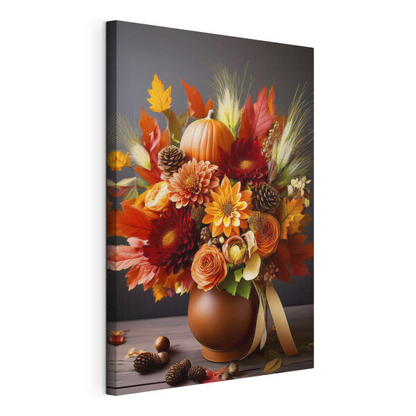 Tableaux Vase de fleurs et de citrouilles (UGS : s40714) Tableaux Tableaux Vase de fleurs et de citrouilles (UGS : s40714)