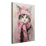 Tableaux Peinture d'un chat portant une écharpe