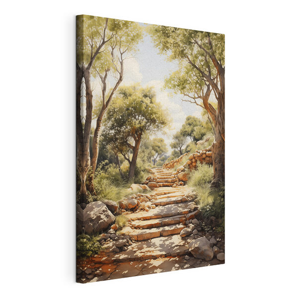 Escalier en pierre menant aux arbres Tableaux Escalier en pierre menant aux arbres