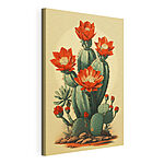 Tableaux Cactus à fleurs rouges