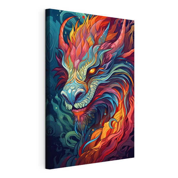 Art coloré d'un dragon Tableaux Art coloré d'un dragon